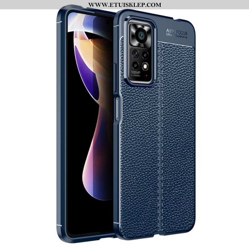 Etui do Xiaomi Redmi Note 11 Pro / 11 Pro 5G Efekt Skóry Liczi Z Podwójną Linią